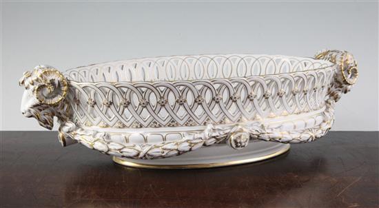 A Luneville oval porcelain dish